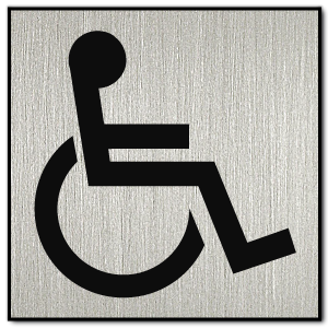 Tabulka s obrázkem invalidy