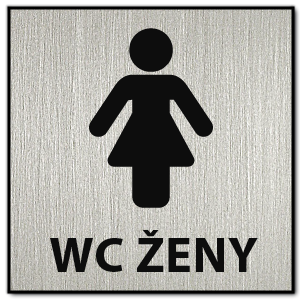 Tabulka WC ženy s obrázkem